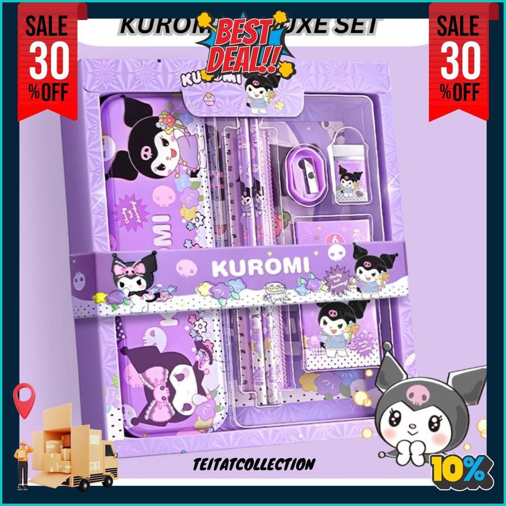 

Set Lengkap Alat Tulis Anak 7 In 1 Stationery Gambar Kuromi Rpg 8015 Original Produk