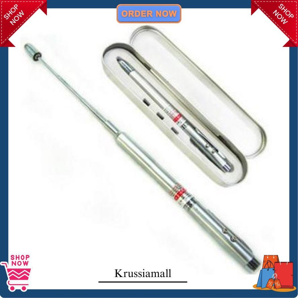 

Bolpoint Pulpen Laser Pointer Senter Stik Komando Magnet Pena Ballpoint Multifungsi 5 In 1 Termurah Banget