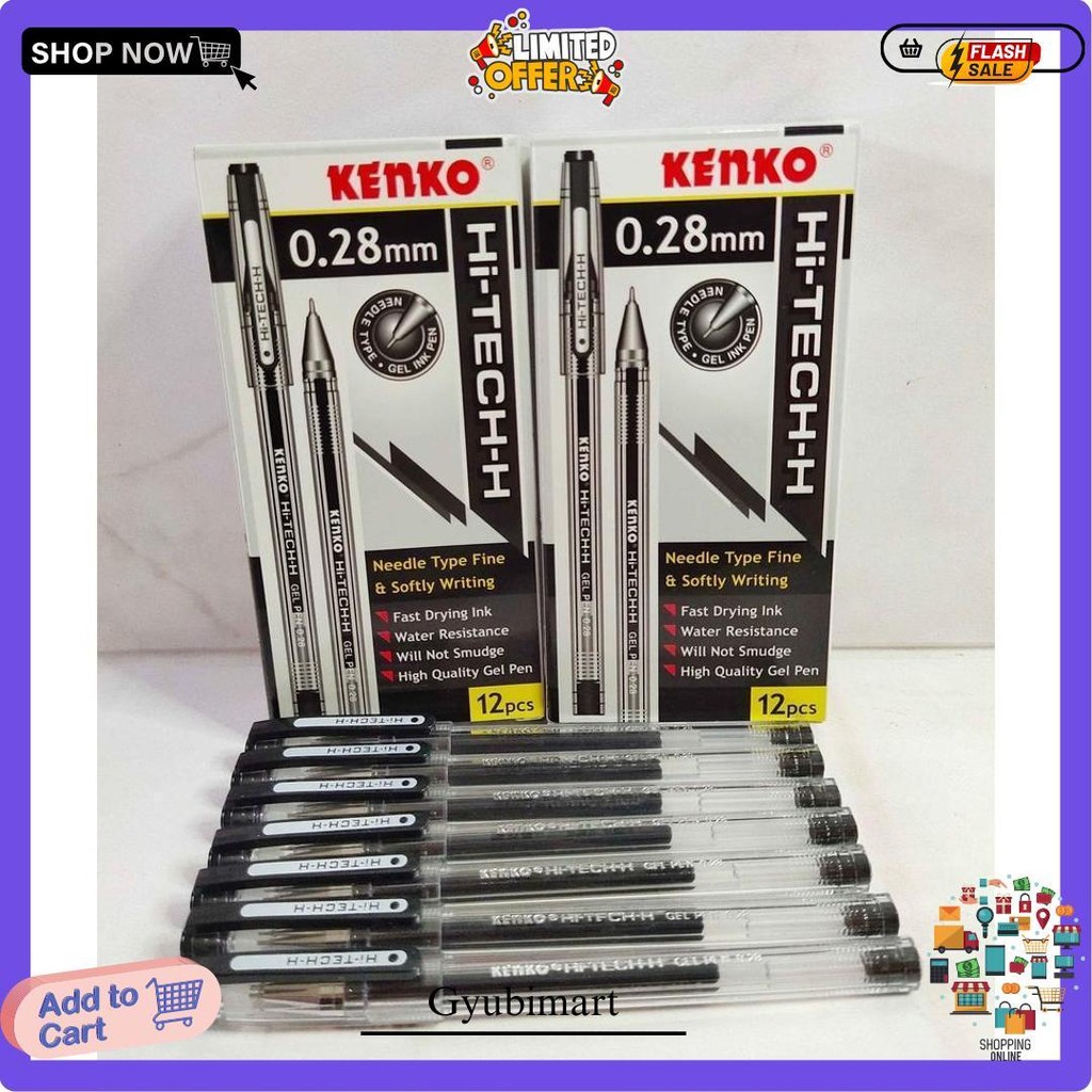 

(Pak) Pulpen Kenko Hi Tech 0.28 Mm/ Bolpoin Hi Tech Kenko 0.28 Mm Termurah Banget