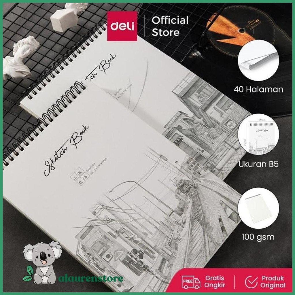 

Deli Buku Gambar A4 B5 Vertikal Jilid Spiral, 40 Halaman, Dapat Dibalik 360 Derajat 73628 73627" Promo