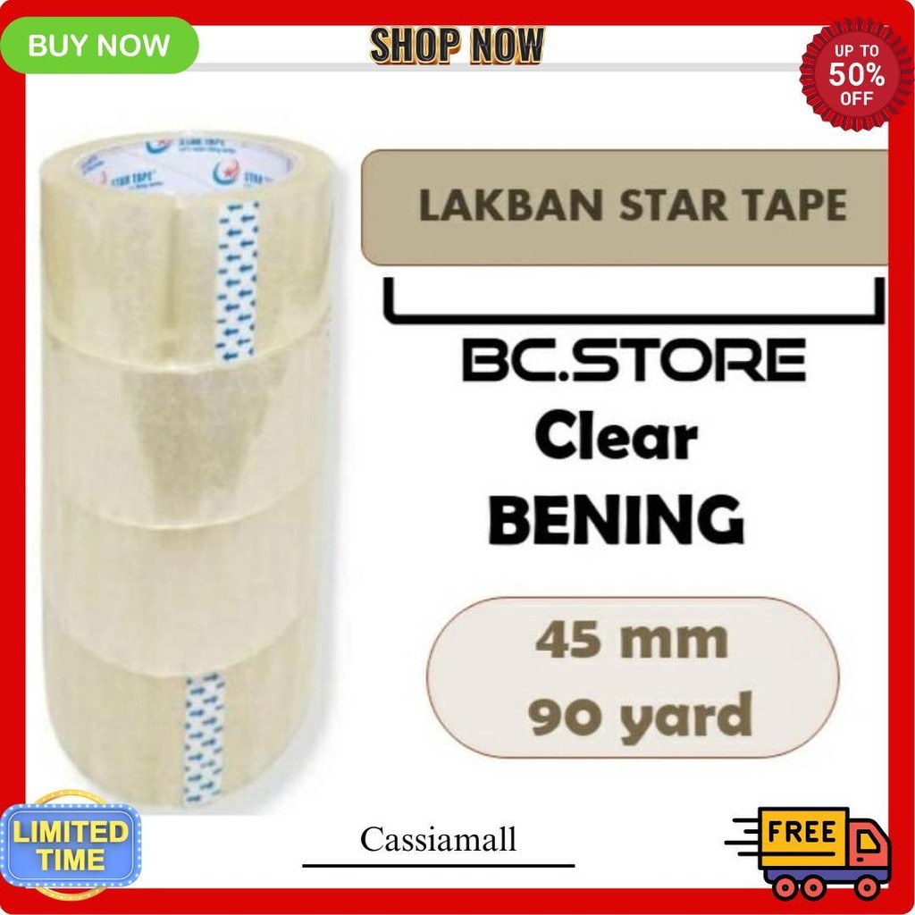 

Lakban ( 6 Pcs ) Star Tape 90 Yard X 45Mm (2Inch) #Lakban #Isolasi #Selotip #Tapeperekat #Pengikatpelengket #Lakbanmurah #Lakbanopp #Lakbankualitasterbaik #Perlengkapankantor Cod