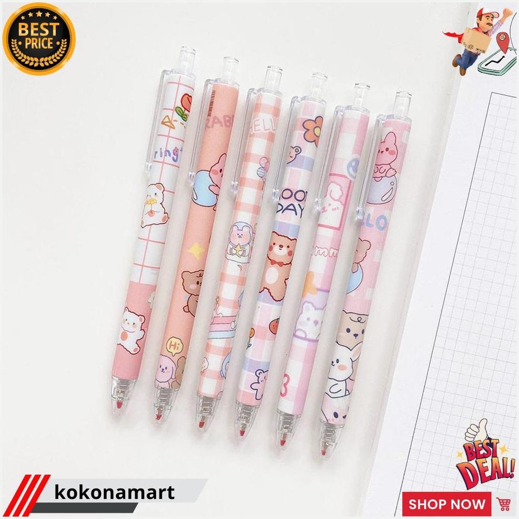 

Winzige 6Pcs Pulpen Gel Set Pena Pen Lucu 0.5Mm Pulpen Aesthetic Gel Pen Pulpen 1 Pack Mekanik Pulpen Tinta Hitam Alat Tulis Stationery Bulpen Bolpen Siap Kirim