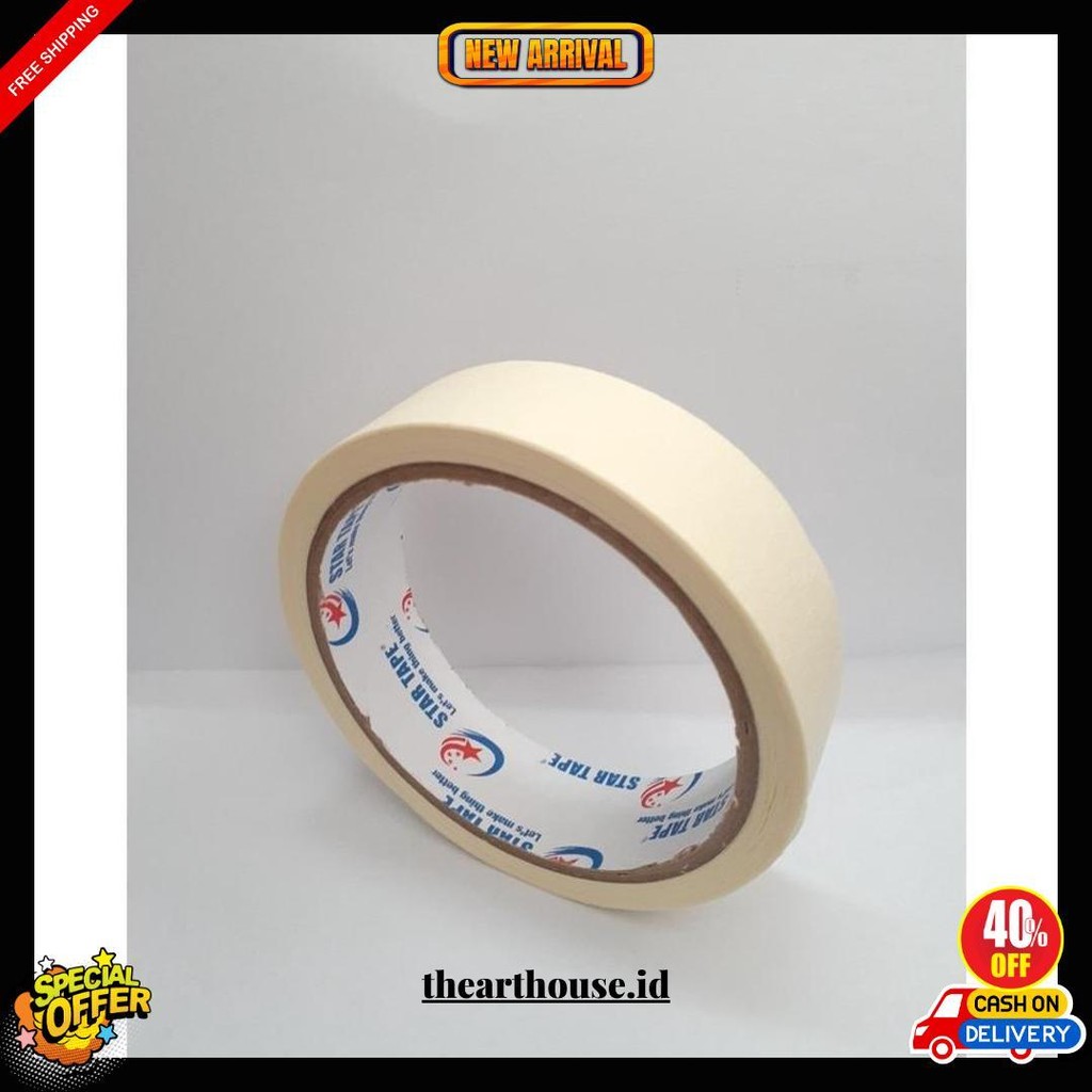 

Lakban Kertas 45Mm X 21Y | Masking Tape Besar 2 Inch Star | Lakban Kertas 24Mm X 21Y Cod