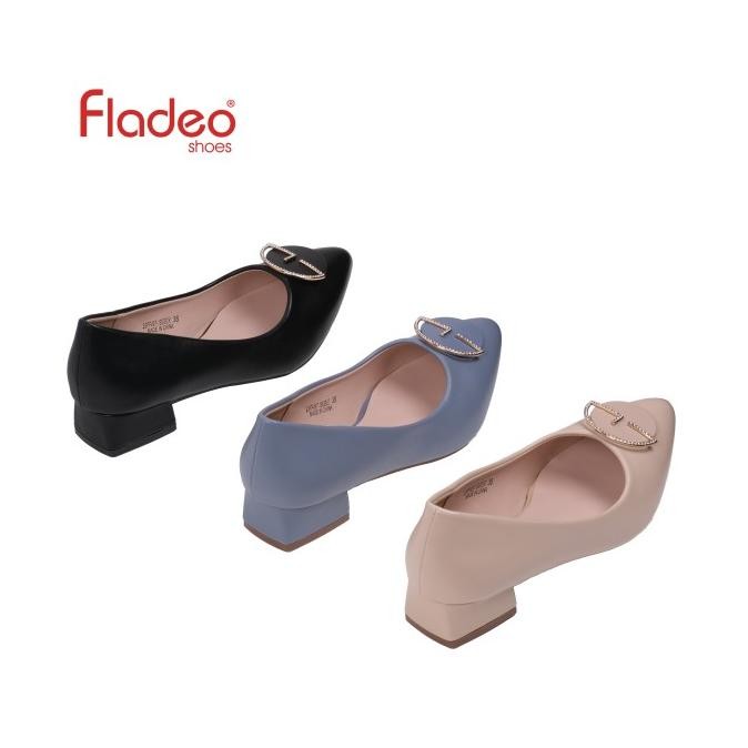 FLADEO K22/LSFF497-1BG/SEPATU PANTOFEL HAK TAHU WANITA [FORMAL BLOCK] SEPATU PANTOFEL SHOES WANITA E