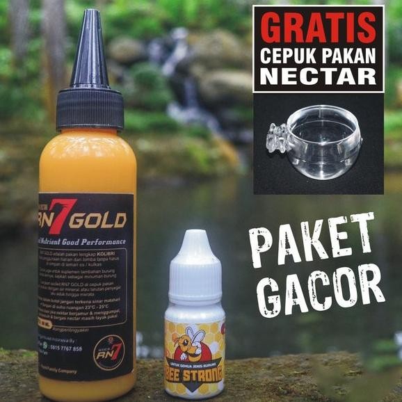 gh-45 1 PAKET RAPID NECTAR RN7 GOLD NEKTAR DAN VITAMIN BEE STRONG PAKAN MAKANAN BURUNG KONIN KOLIBRI