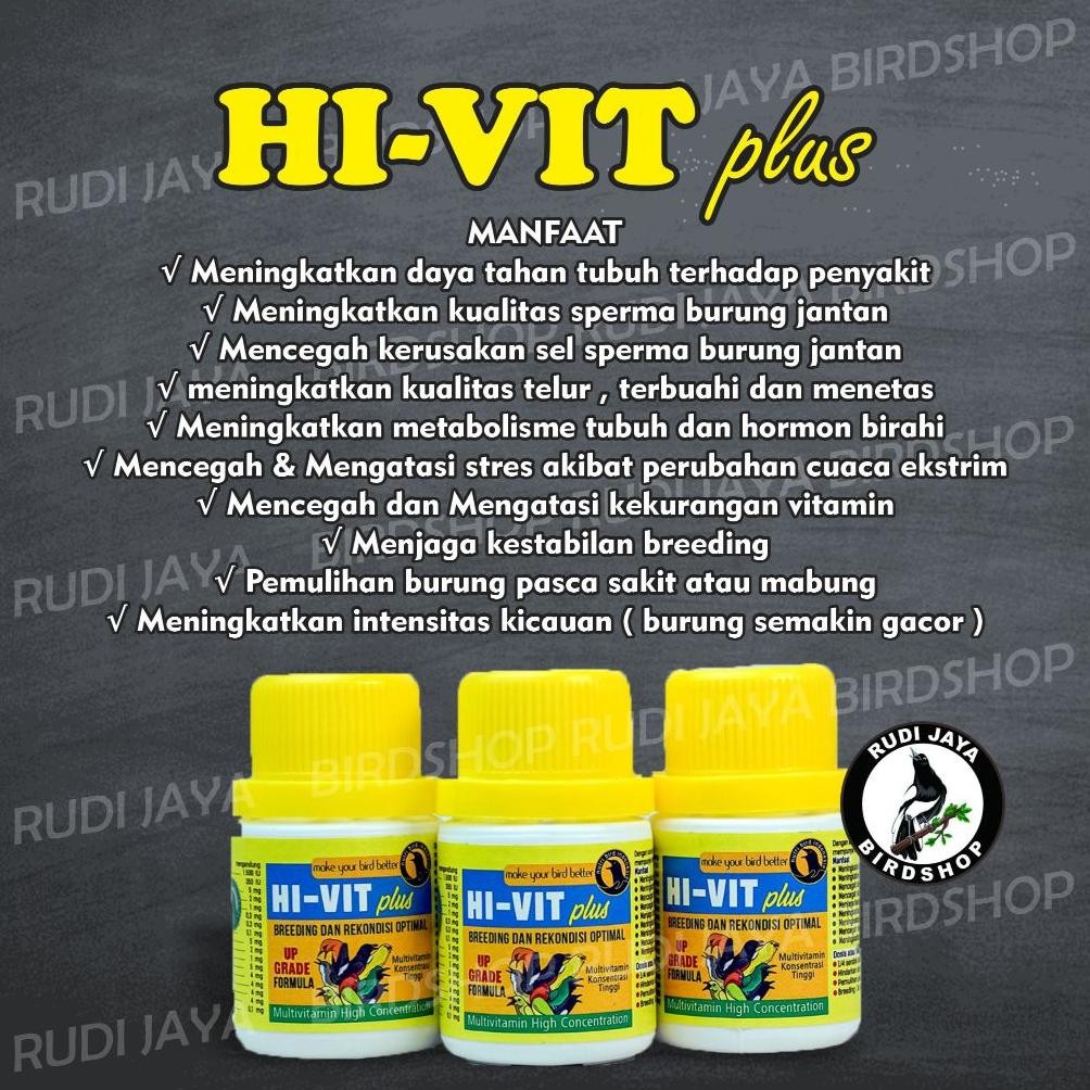 New Arival Hi Vit Plus Nutribird Vitamin Dosis Tinggi untuk Semua Burung Breeding Ternak Jaga Daya T