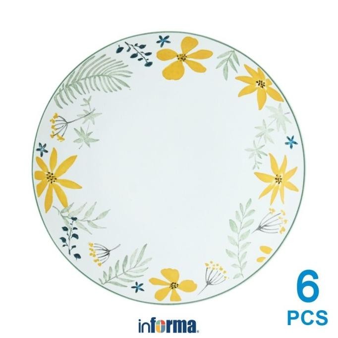 MURAH INFORMA PIRING SET DINNER PLATE PALLETE FELICIA YELLOW (6)