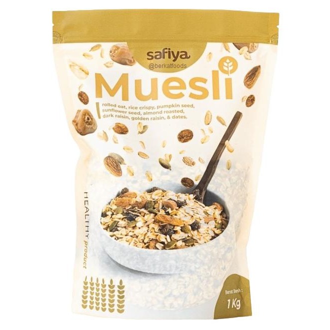 

%$%$%$%$] Muesli Safiya / Cereal Rolled Oat Rice Crispy Pumpkin Sunflower Seed Almond Roasted Dark Raisin Dates