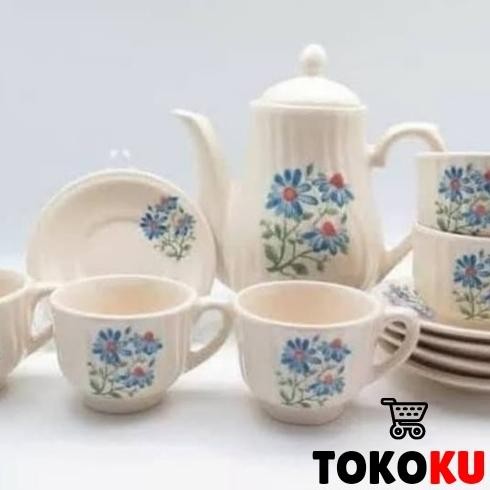 BRG BARU TEA SET TEKO KERAMIK NIKURA/COFFEE SET KERAMIK NIKURA/CANGKIR LEPEK