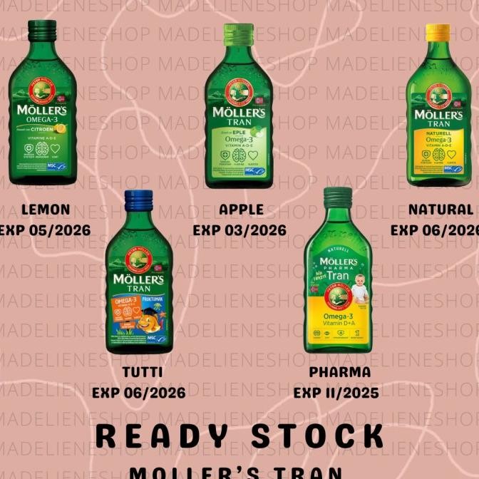 

TERBARU - MOLLER'S TRAN TUTTI FRUITY ORI / MOLLERS TRAN / LEMON / NATURAL / APEL