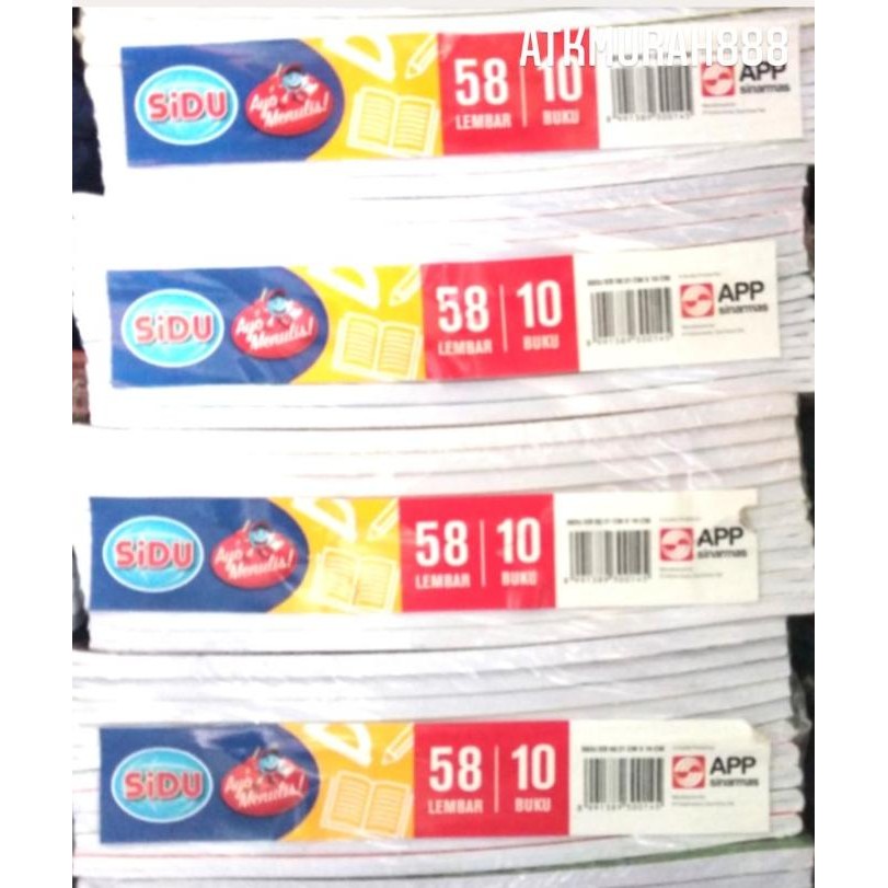 

Diskon!! Buku Tulis Sidu 58 Lembar /Pak /10 Buku/ Sinar Dunia 58 Lembar