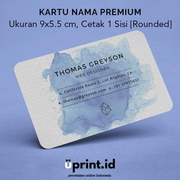 

New!! Kartu Nama 1 Sisi, Corner Rounded