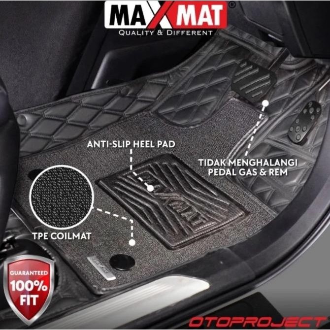 Karpet Mangkok Maxmat Otoproject 7D Black / Hitam Solitaire Liner + TPE Coilmat Innova Zenix Hybrid 