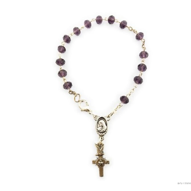 Produk Terbaik] Rosario Gelang Crystal Ceko - 6mm Rohani Katolik