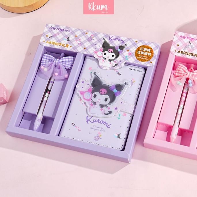 

Sale!! Jurnal 1 Set Diary Sanrio/ Buku Tulis Hadiah Anak Lucu Magnet Memo Kuromi Cinnamoroll Melody