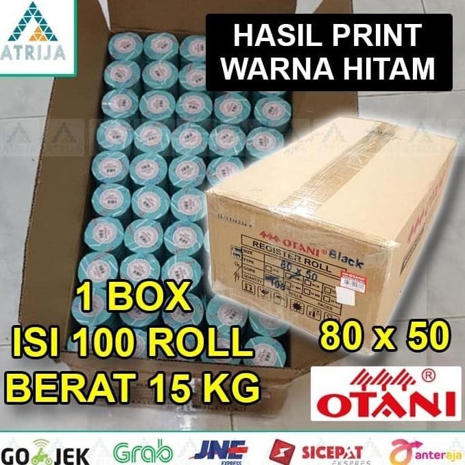 

BEBAS ONGKIR - 1 BOX (100 Pcs) Otani 80x50 Kertas Kasir Struk Thermal Roll 80 x 50