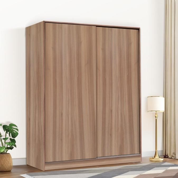 Sale Lemari Pakaian Kayu 2 Pintu Sliding / Geser Modern Minimalis - Hampton