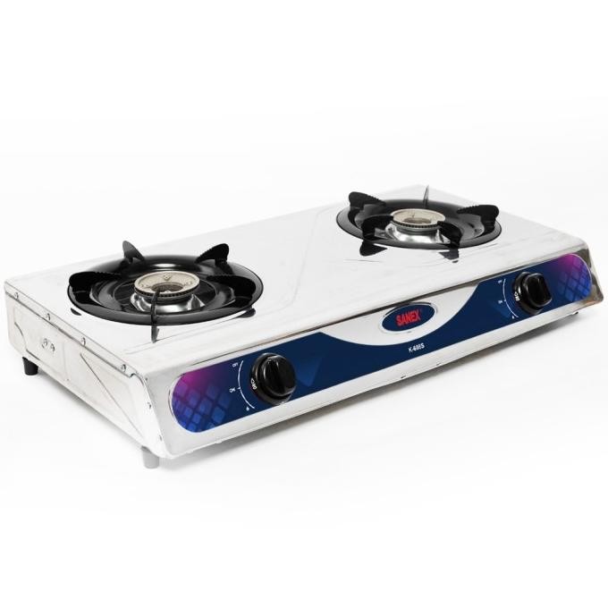 Sale Sanex Kompor Stainless Steel K608S / K-608 S / K 608 S (2 Tungku)