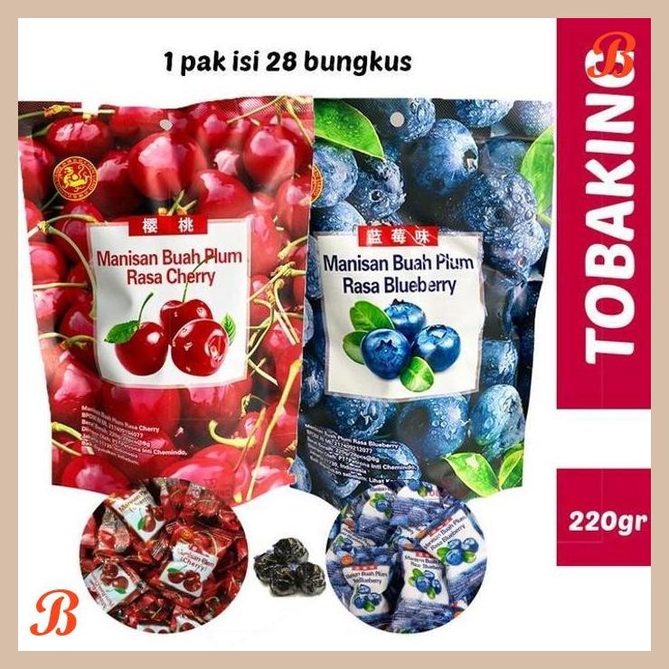 

| RMP | MANISAN PLUM CHEN LIANG JI BUAH PLUM RASA CHERRY BLUEBERRY 220GR IMLEK