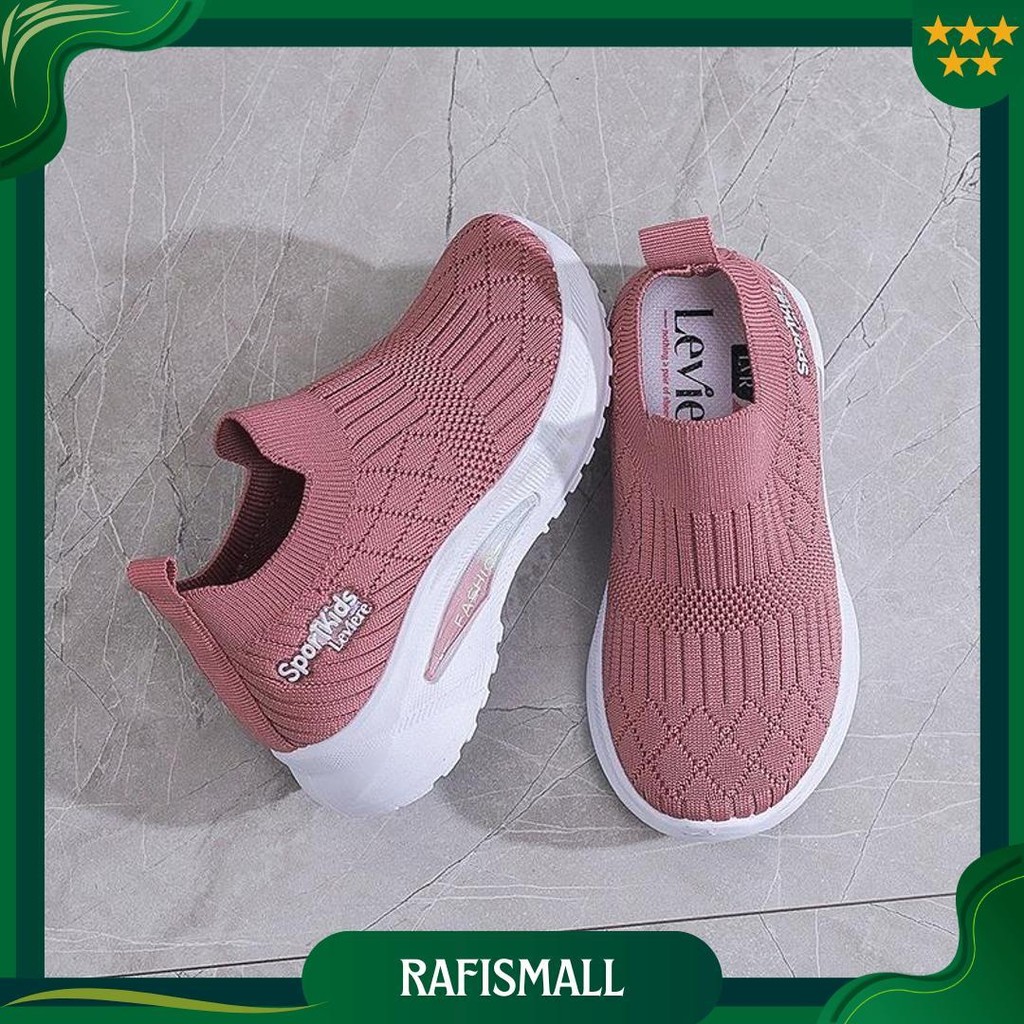 Lyt  Size 22-33 Sepatu Slip On Anak Rajut Sepatu Kasual Kanvas Anak Lv0422 Ori