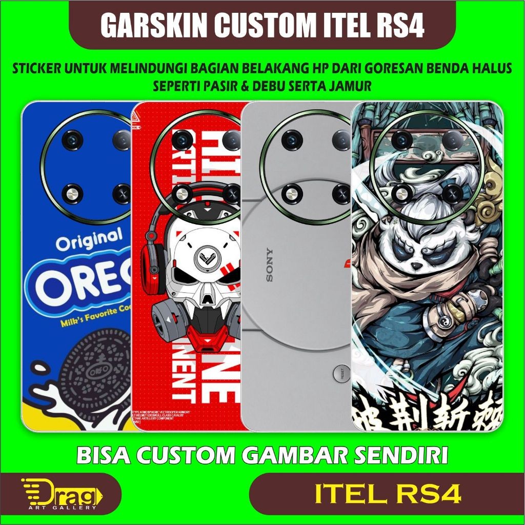 

*PromoTerjangkau* Itel RS4 Garskin Wrap Stiker Premium / X Casing Case COD