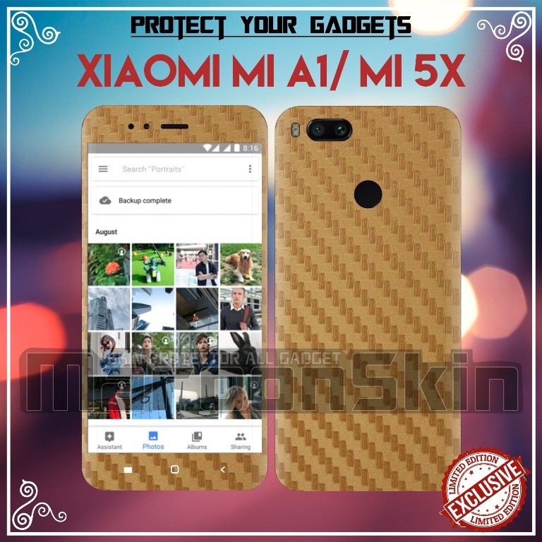 

*PromoTerjangkau* Xiaomi Mi A1 Mi5x Black Gold Garskin Wrap Stiker Premium / X Casing Case COD
