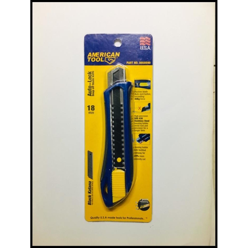 

Cutter American Tool Auto Lock Black Katana Heavy Duty Original
