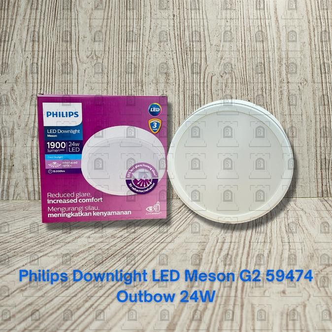 Lampu Philips Meson Downlight Plafon Led 59474 200 24W Outbow Bulat