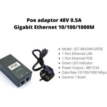 POE-48V-24W PoE Adaptor 48V 0.5A