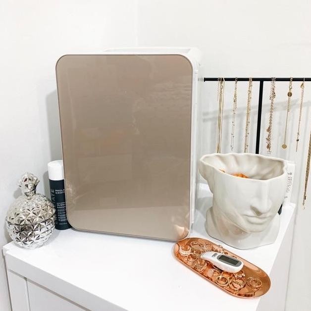 Terlaris Kulkas Skincare Mirror Square Kulkas Portable Kulkas Skin Care 10L Ready Stok