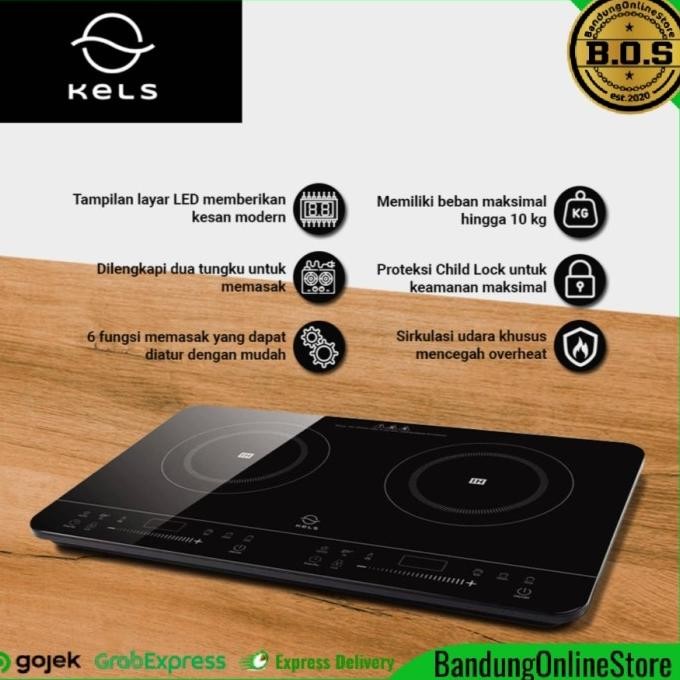BEBAS ONGKIR - Kompor Induksi Kels Terra Kompor Listrik Portable Low Watt 2 Tungku