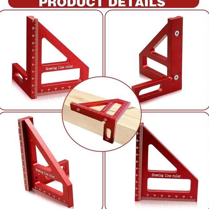 

Promo!! Siku Multi Angle Ruler Penggaris Segitiga Woodworking Square To992