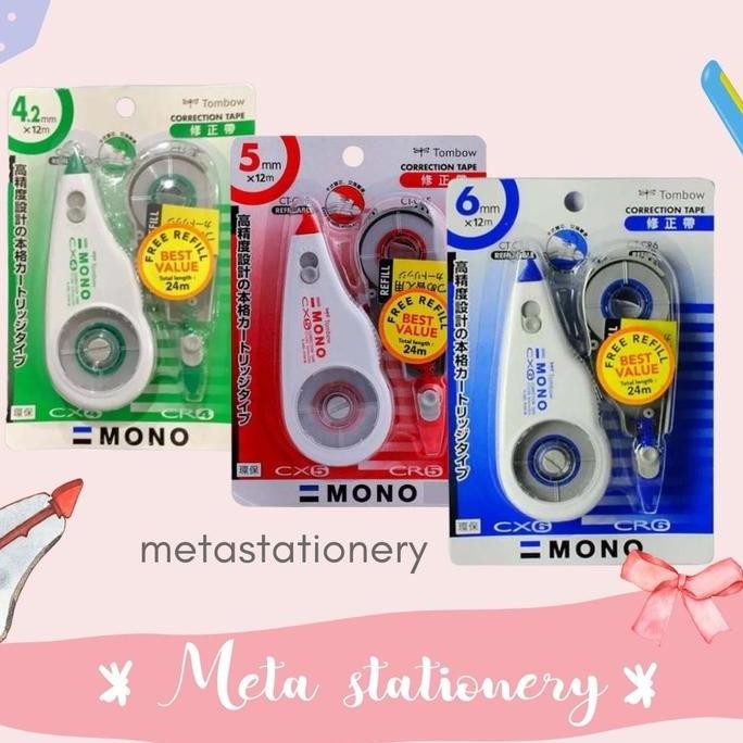 

Promo!! Correction Tape / Tip-Ex Tombow Mono Ctcx Red Green