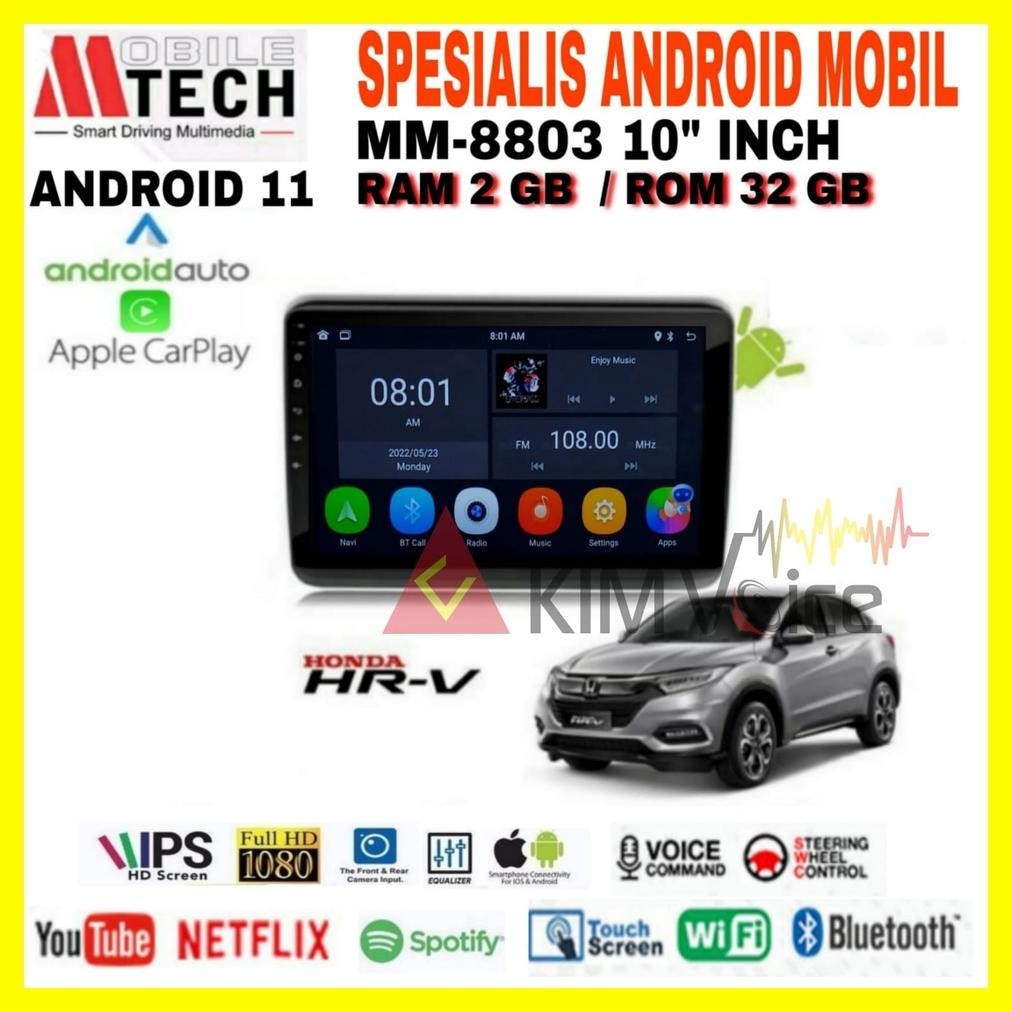 HEAD UNIT ANDROID MTECH MM-8803 10 INCH OEM HONDA HRV SOKET PNP