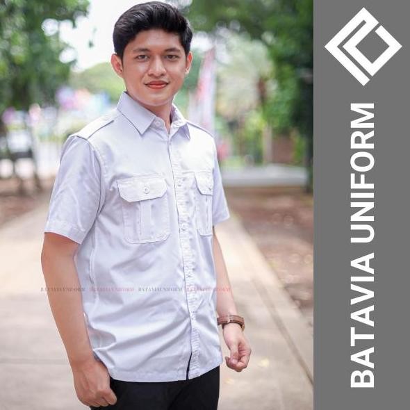 Kemeja PDL Lengan Pendek by Batavia Uniform - Kemeja kerja lapangan Lengan Pendek Pria Wanita Warna 