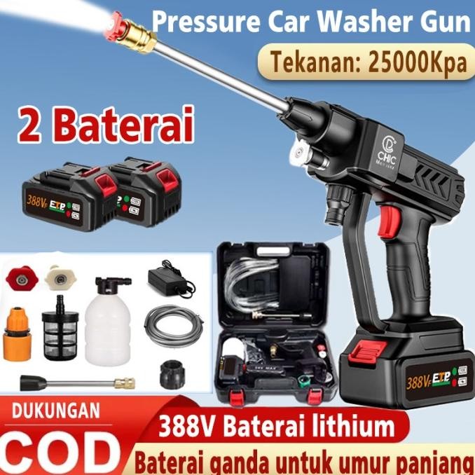 Alat steam cuci motor & Jet Cleaner CHICSet Alat Cuci Mobil Baterai