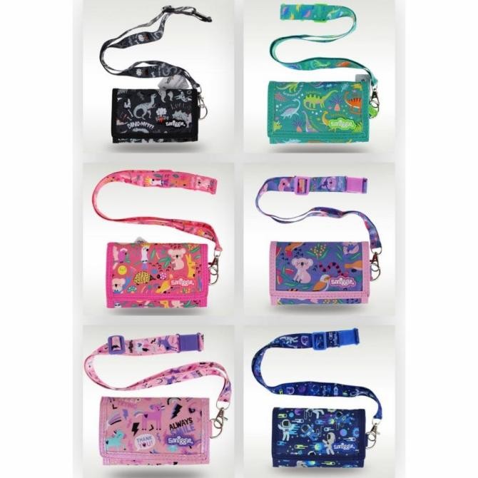 Promo Smiggle Ori Wallet With Lanyard/ Dompet Smiggle Tali/ Kado