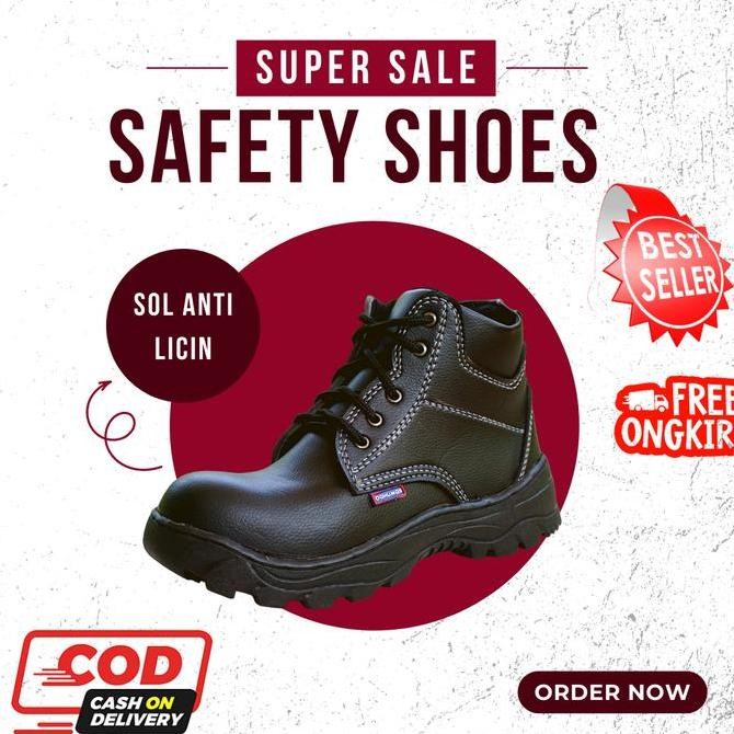 Sepatu Safety King Edmundo Ujung Besi Sol Karet Tidak Licin Model Sporty Harga Terjangkau Shoes Pria