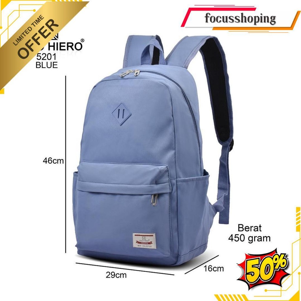 Polo Hiero Tas Sekolah Polo Hiero 5201 Tas Wanita Ransel Fashion Original Produk