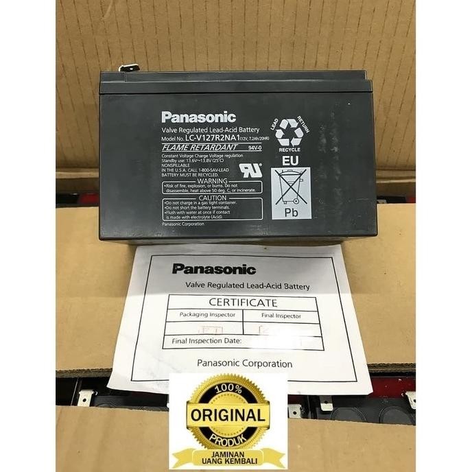 Murah Aki baterai kering Battery Panasonic 12v 7Ah aki ups panasonic 7,2Ah Non COD