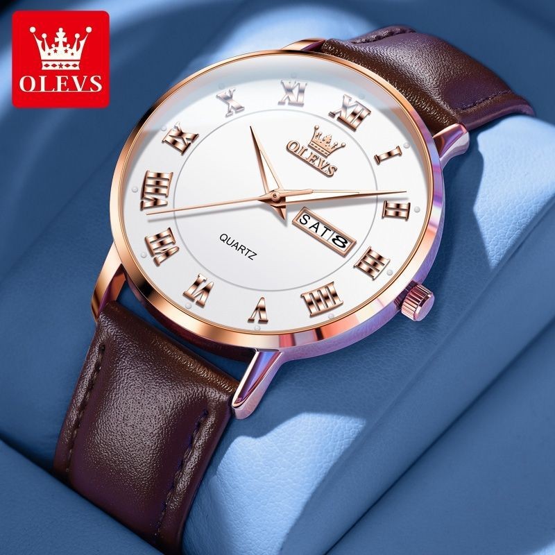 Jam Tangan Pria Swiss Oris Jam Tangan Kuarsa Kalender Ganda Tahan Air Jam Tangan Pria Bercahaya