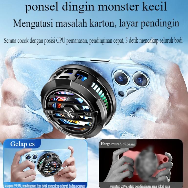Mobile Fan Cooler Radiator Pendingin Hp Gaming Cooling Fan Untuk Game Tanpa Kabel Radiator Fan Gamin