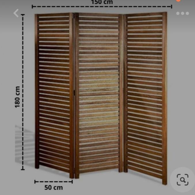 Murah Partisi Ruangan Kayu Skat Pembatas Pagar Kayu Bengkirai Non COD