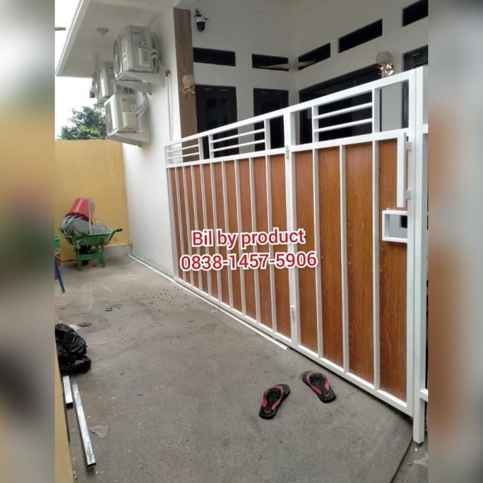 Murah pagar woodplank. pagar besi. pagar woodplank minimalis Non COD