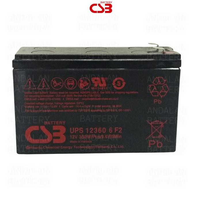 Murah BATERAI APC RBC CSB UPS 12360 6 /AKI KERING 12V 6,5AH 100% ASLI Non COD
