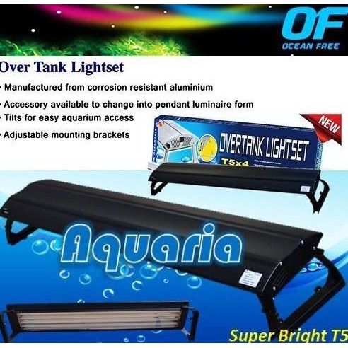 Promo Aquazonic Ocean Free T5 Super Bright 8X39W 180Cm Aquarium Lamp