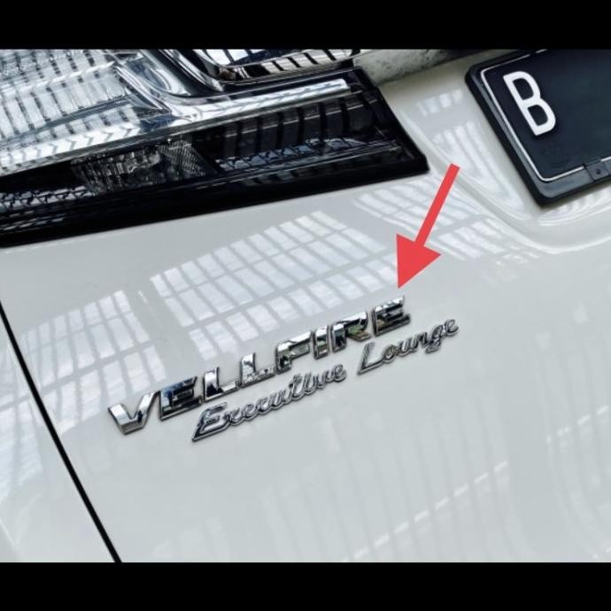 Emblem Vellfire Alphard executive lounge V6 tulisan warna chrome
