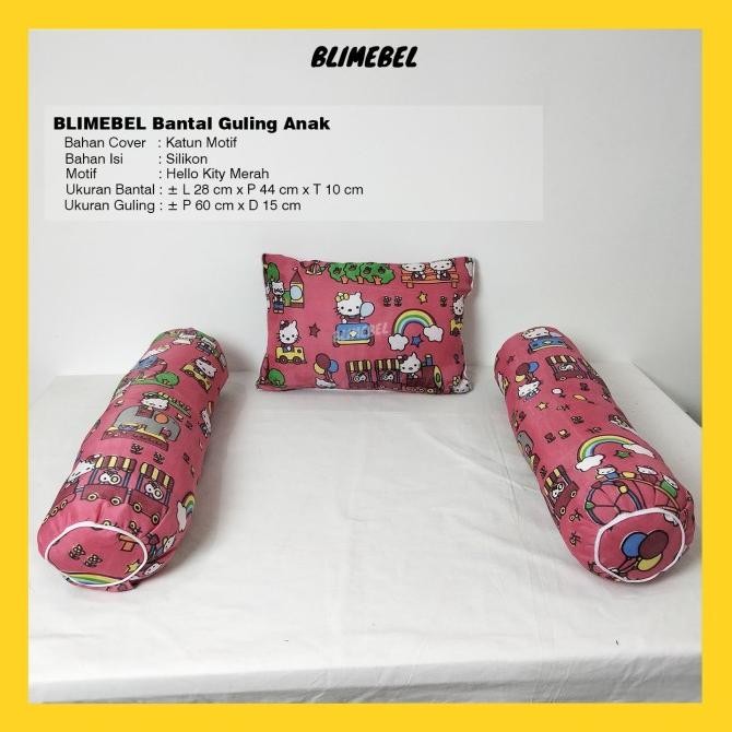 MURAH Paket 1 Bantal + 2 Guling Anak/Bayi Motif Karakter/Bantal Guling Bayi