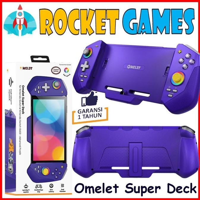 Sale Omelet Super Deck Advanced Purple Controller Nintendo Switch V1 V2 Oled Gameboy Advanced Theme