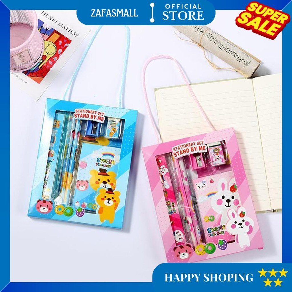 

T&Y Alat Tulis Set 6In1 Stationery Set Lucu Karakter Set Perlengkapan Alat Tulis Sekolah Anak-Anak Tk D Cod